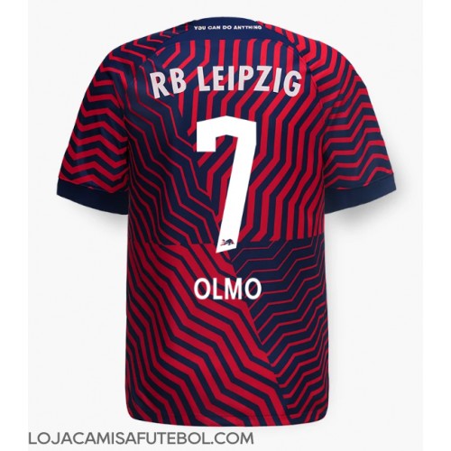 Camisa de Futebol RB Leipzig Dani Olmo #7 Equipamento Secundário 2023-24 Manga Curta